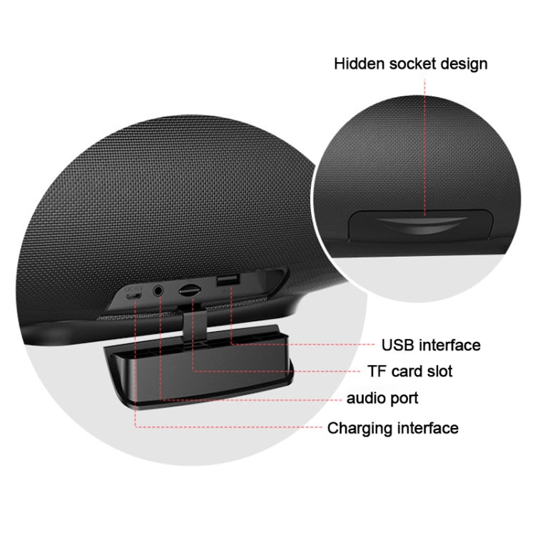 ZEALOT S27 Multifunctional Bass Wireless Bluetooth Speaker, Built-in Microphone, Support Bluetooth Call & AUX & TF Card & 1x93mm + 2x66mm Speakers(Black) - Eurekaonline