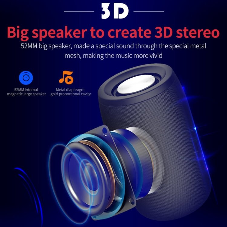 ZEALOT S32 5W HiFi Bass Wireless Bluetooth Speaker, Support Hands-free / USB / AUX (Blue) - Eurekaonline