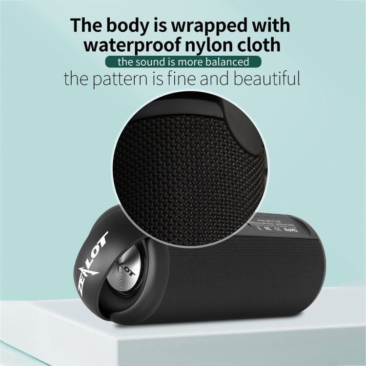 ZEALOT S36 Portable Heavy Bass Wireless Bluetooth Speaker with Built-in Mic, Support Hands-Free Call & TF Card & AUX (Black) - Eurekaonline