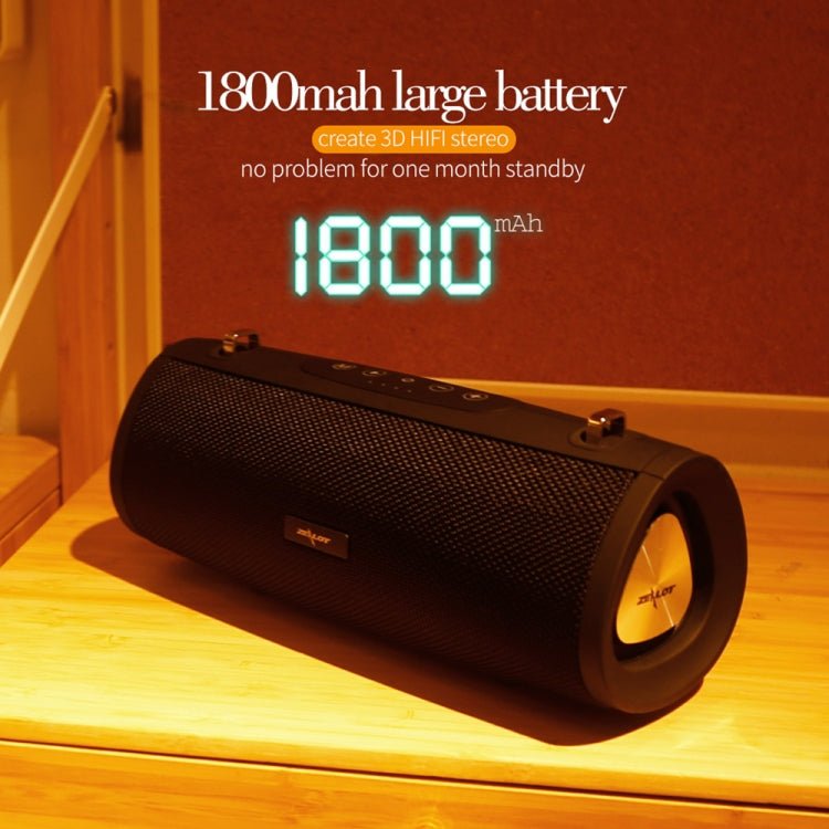 ZEALOT S38 Portable Subwoofer Wireless Bluetooth Speaker with Built-in Mic, Support Hands-Free Call & TF Card & AUX (Lake Blue) - Eurekaonline