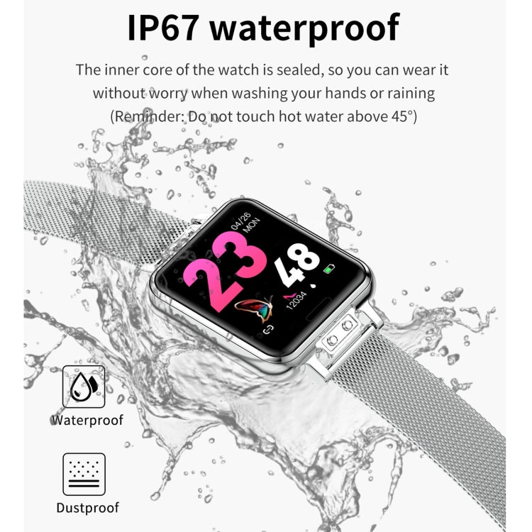 ZL13 1.22 inch Color Screen IP67 Waterproof Smart Watch, Support Sleep Monitor / Heart Rate Monitor / Menstrual Cycle Reminder, Style: Red Leather Strap - Eurekaonline