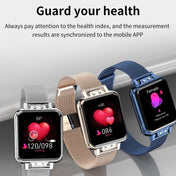 ZL13 1.22 inch Color Screen IP67 Waterproof Smart Watch, Support Sleep Monitor / Heart Rate Monitor / Menstrual Cycle Reminder, Style: Red Leather Strap - Eurekaonline