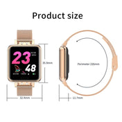 ZL13 1.22 inch Color Screen IP67 Waterproof Smart Watch, Support Sleep Monitor / Heart Rate Monitor / Menstrual Cycle Reminder, Style: Red Leather Strap - Eurekaonline