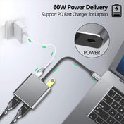 ZS-SG4T1HD2 4-in-1 Type-C to Dual HDMI + USB 3.0 Port + Type-C PD Charging Port Multi-functional HD Dock Adapter(Grey) - Eurekaonline