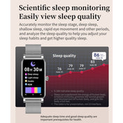 ZX19 1.45 inch HD Screen Bluetooth 5.0 IP68 Waterproof Women Smart Watch, Support Sleep Monitor / Menstrual Cycle Reminder / Heart Rate Monitor / Blood Oxygen Monitoring, Style: Milanese Strap(Gold) - Eurekaonline