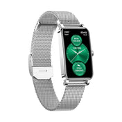 ZX19 1.45 inch HD Screen Bluetooth 5.0 IP68 Waterproof Women Smart Watch, Support Sleep Monitor / Menstrual Cycle Reminder / Heart Rate Monitor / Blood Oxygen Monitoring, Style: Steel Strap(Silver) - Eurekaonline