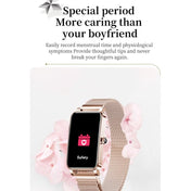 ZX19 1.45 inch HD Screen Bluetooth 5.0 IP68 Waterproof Women Smart Watch, Support Sleep Monitor / Menstrual Cycle Reminder / Heart Rate Monitor / Blood Oxygen Monitoring, Style: Steel Strap(Silver) - Eurekaonline